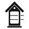 Smoke house icon simple vector. Bbq smokehouse