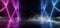 Smoke Neon Glowing Abstract Led Laser Beam Lights Dark Purple Blue Chaotic Concrete Grunge Tunnel Corridor Spaceship Virtual Empty