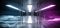 Smoke Neon Purple Blue Sci Fi Futuristic Cocnrete Grunge Reflective Alienship Led Laser Panel Stage Metal Structure Lights Long