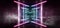 Smoke Retro Modern Futuristic Purple Blue Red Sci Fi Vibrant Neon Light Shapes Laser Beams Grunge Concrete Reflective Tunnel