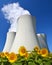 Smoke rising from cooling towers of nuclear power plant