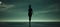 Smoke Shadow Spirit Silhouette Large Mysterious Woman Walking Across a Beach Gloom Horror Sci-Fi