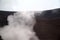 Smoke at Silvestri crater of Etna volcano.