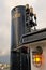 Smoke stack on steam ship