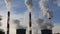 Smoke stacks at coal burning power plant