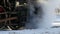 Smoke steam locomotive