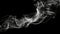 Smoke texture texture on a distinct black background, Generative AI