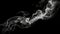 Smoke texture texture on a distinct black background, Generative AI