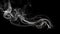 Smoke texture texture on a distinct black background, Generative AI