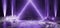 Smoke Triangle Sci Fi Futuristic Background Vibrant Purple Ultraviolet Neon Arc Big Huge Dark Empty Grunge Concrete Long Hall