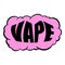 Smoke vape icon cartoon