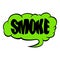 Smoke word icon cartoon