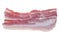 Smoked bacon strips isolated