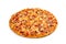 Smoked chicken pizza, bacon, pomodoro sauce, tabajan pasta, red onion, cheese, greens.