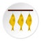 Smoked fish icon, flat style