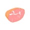 Smoked ham . Piece of delicious pork bacon. Meat gourmet product. Vector illustration in flat style