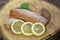 Smoked herring fillets