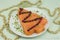 smoked salmon salad christmas tree shape festive food