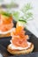 Smoked salmon and sour cream appetiser