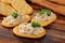 Smoked salmon spread on crackers