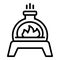 Smoker fire cooking icon, outline style