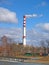 Smokestack of a Klaipeda thermal power plant. Klaipeda, Lithuania