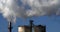Smokestack of  Sugar Refinery with Water Vapour, Near Caen in Normandy, Real Time 4K