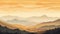 Smokey Mountain Landscape At Sunset - Abstract Nature-based Patterns