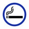 Smoking area sign on white background.