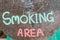 Smoking area text