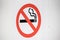 Smoking ban sign.