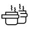 Smoking candles icon outline vector. Natural making