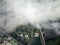 Smoking chimney, aerial view