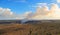 Smoking Halema\'umau crater