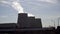 Smoking industrial chimneys. Smoking power plant.