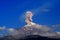 Smoking mountain, popocatepetl volcano.