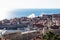 Smoking roof in Dubrovnik old town in front of the sea, Croatia