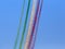 The smoking trails in the sky performed by engines of italian tricolor arrows team