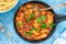 Smoky chicken and mushrooms in tomato sauce