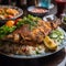 Smoky and Flavorful Iraqi Masgouf with Rice and Salad