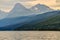 Smoky Haze Over the Mountains of Glacier National Park