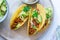 Smoky Mexican pork and bean tacos