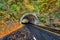 Smoky Mountain Tunnel With Fall Colors