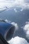 The Smoky Mountains Seen with an Airplane Wing and Engine