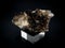 Smoky Quartz Crystal Cluster on black background