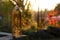 Smoky Quartz Crystal Tower and Evening Sunlight