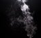 Smoky white cloud of vape e-cigarette