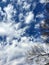 Smoky white feathery clouds photographed in Bloemfontein, South Africa