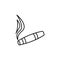 smoldering cigar icon. Element of casino for mobile concept and web apps. Thin line icon for website design and development, app