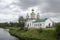 Smolensky Cathedral of Olonets located on a small island Mariam, lying below the confluence of the rivers Olonka and Megregi in Ka